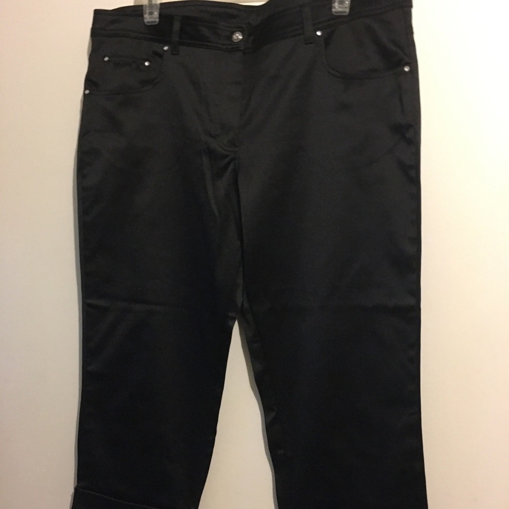 Women’s black satin pants vintage Victoria’s Secret
